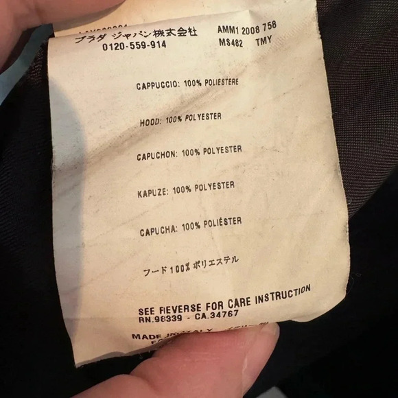 Miu Miu Made in Italy Women’s Slate Gray Windbreaker Jacket size 40 - Picture 15 of 16